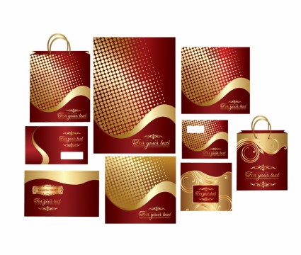 Vektor Europäische gold-Muster mit Handtasche