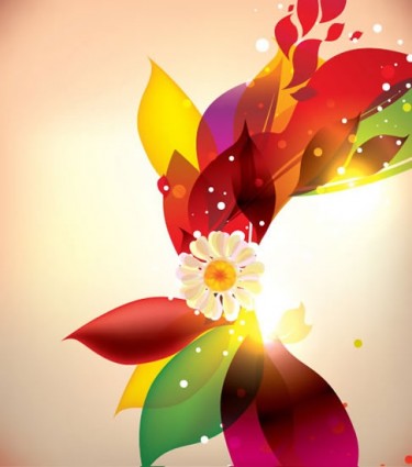 Vector Fantasy Flowers Background
