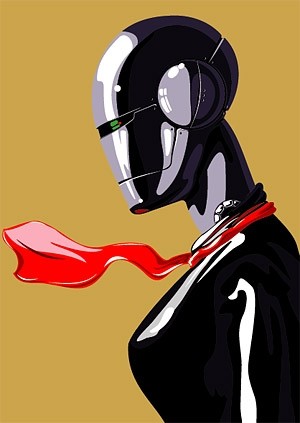 ベクトルの女性ロボット