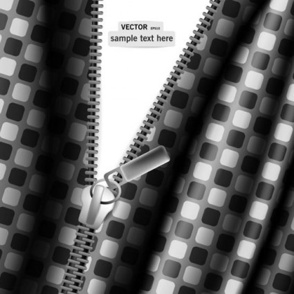 vector Hoa màn cửa zipper