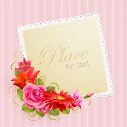 tarjeta de felicitación floral Vector