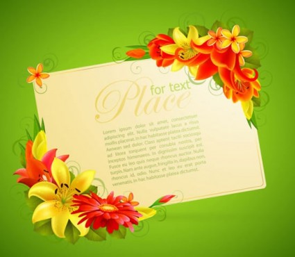 cartão floral vetor