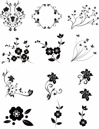 pack floral Vector