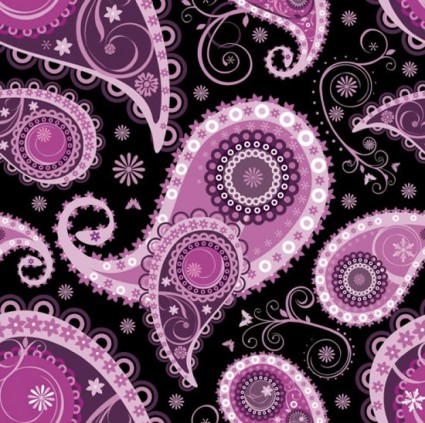 ベクターの花柄紫ハム