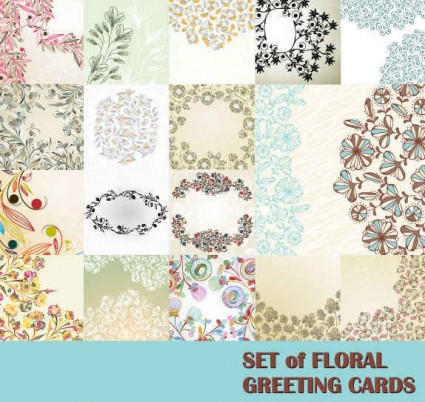 Vector Flowers Pattern Background