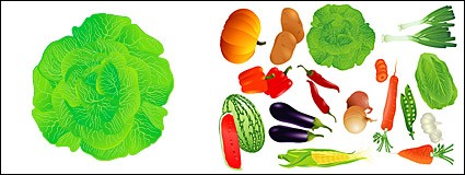 vetor de frutas e legumes