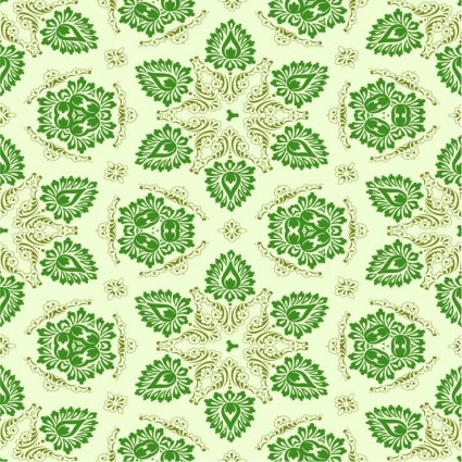 вектор зеленый Бесшовный цветочный орнамент