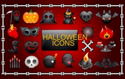 vector icons halloween