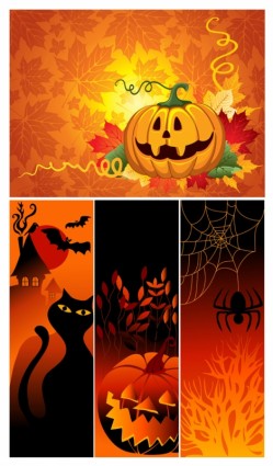 vector halloween pumpkin nhện đen Cát