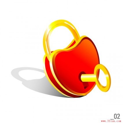 Vector heartshaped lock