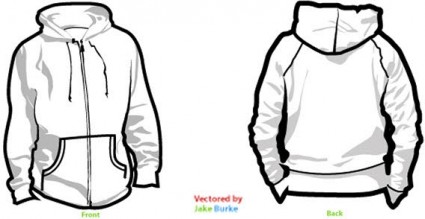 vektor template hoodie