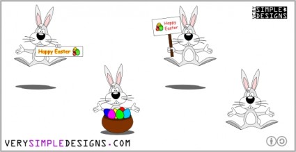 conejito de Pascua de ilustración vectorial