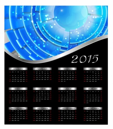 calendrier de nouvel an illustration vectorielle
