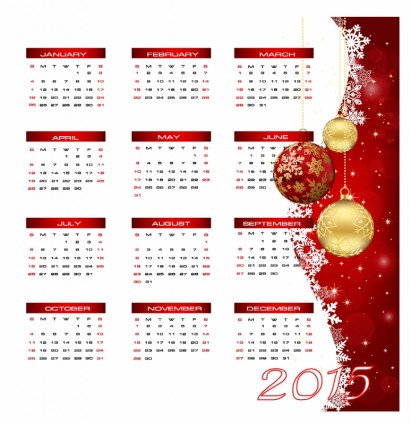 Векторные иллюстрации новый год календарь