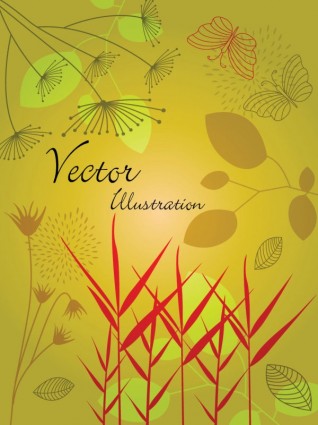 vektor ilustrasi alami rancangan garis vektor