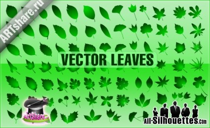 feuilles de vecteur