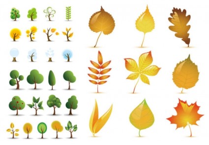 Vector foglie degli alberi