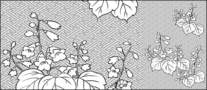 Vector Line Drawing Of Flowers