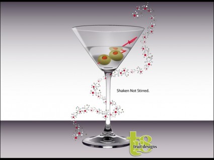 Vektor-Martini-Glas
