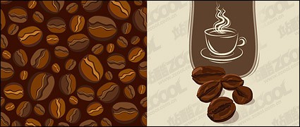 Vector materiales granos de café