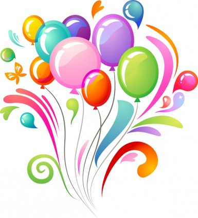 Vector Multicolored Balloons