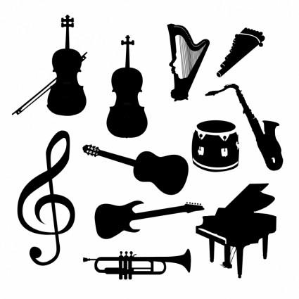 vetor de instrumentos musicais