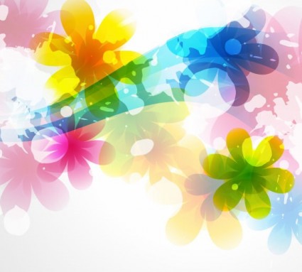 vettore di sfondo astratto fiori colorati