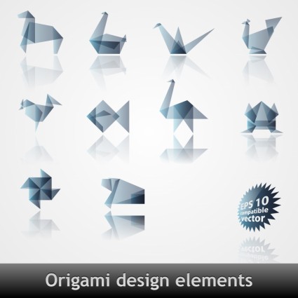 vecteur origami motif effet