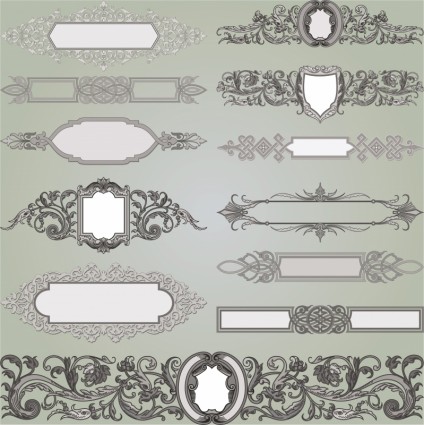 Vector patrones decorativos europeanstyle clásico Recargado