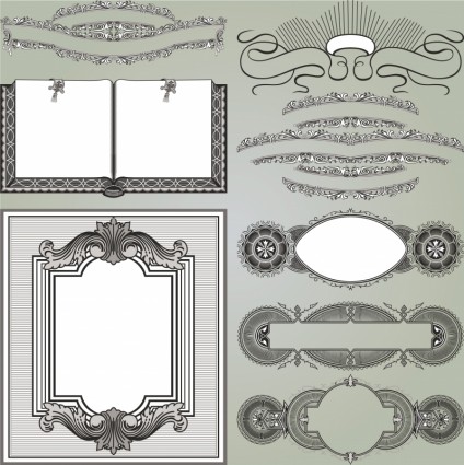 Vector patrones decorativos europeanstyle clásico Recargado