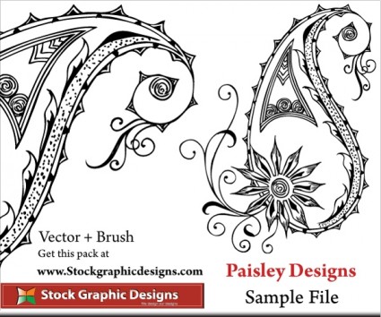 Vector paisley diseños