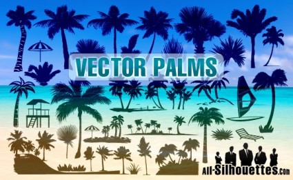 Vector palmeras
