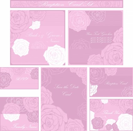 carte floral Vector rose