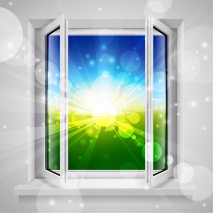 wektor realistycznych okien i drzwi