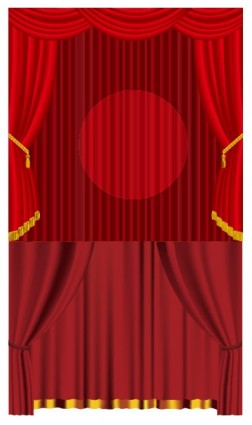 cortina de vector vermelho