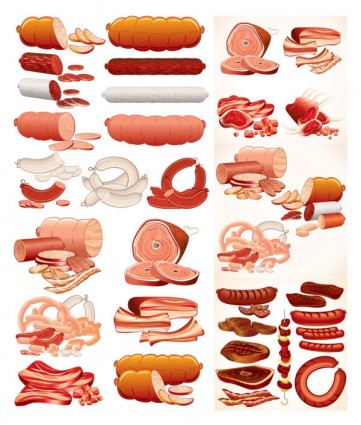 carne de salsicha vector