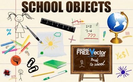 école objets vectoriels