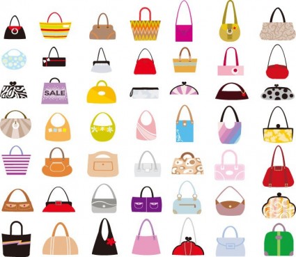 Vector conjunto de bolsas de mujer