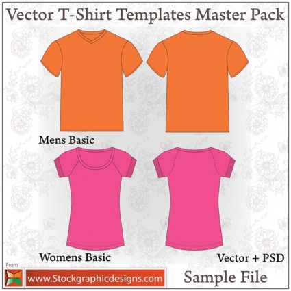 Vector modelos de camisa de t