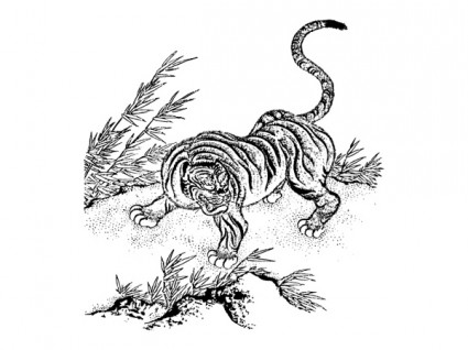 classique de tigre vecteur