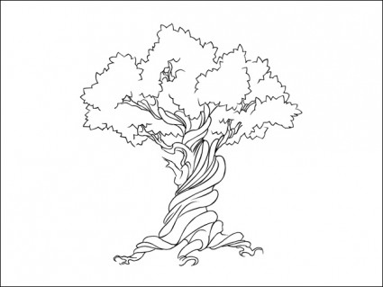 drzewo wektor