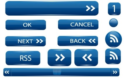 Векторный кнопки пользовательского интерфейса