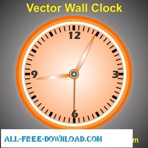 벡터 벽 시계 디자인