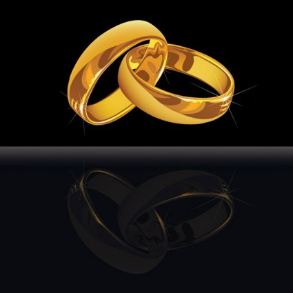 anillo de boda de Vector