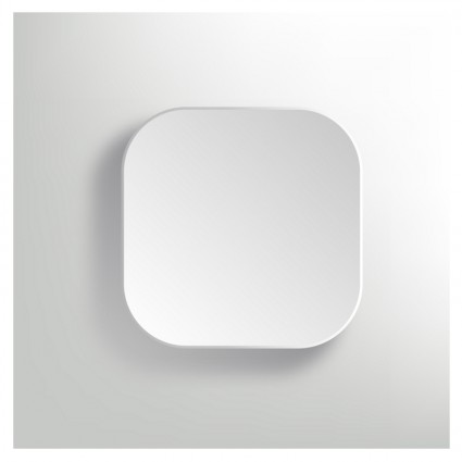 molde do ícone do app de vetor botão em branco branco