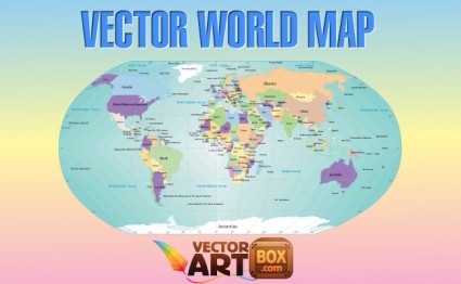 peta dunia vektor