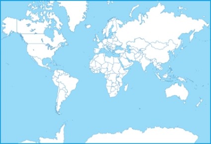 peta dunia vektor