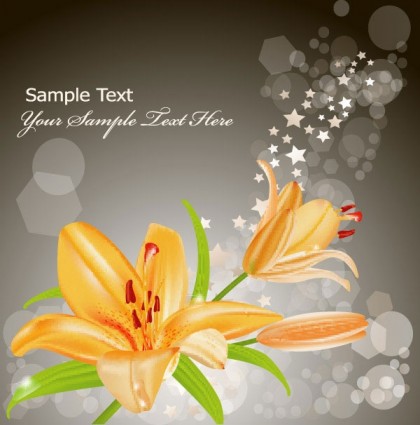 Vector Yellow Lily