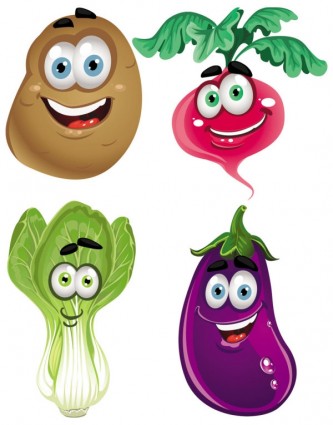 vector de imagen de dibujos animados de verduras