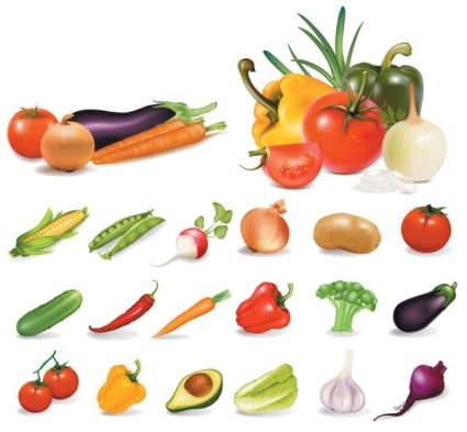 野菜をベクトルします。